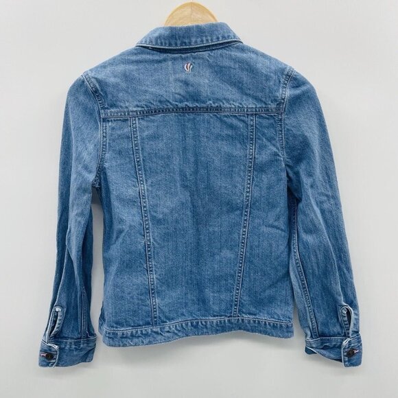 Fat Face Young Crew Youth Girls 12/13 Floral Honeybee Embroidered Denim Jacket - Picture 4 of 7